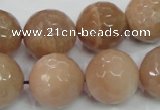 CMS64 15.5 inches 18mm faceted round moonstone gemstone beads