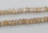 CMS66 15.5 inches 4*6mm faceted rondelle moonstone gemstone beads