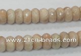 CMS67 15.5 inches 5*10mm faceted rondelle moonstone gemstone beads