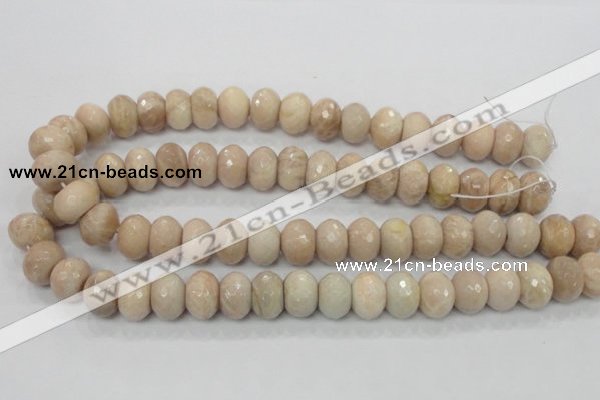 CMS68 15.5 inches 12*16mm faceted rondelle moonstone gemstone beads