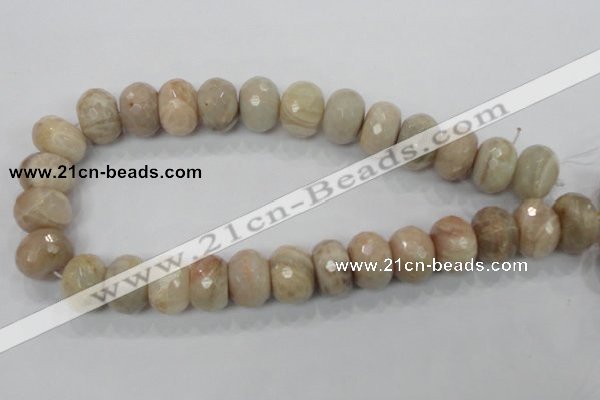 CMS69 15.5 inches 13*20mm faceted rondelle moonstone gemstone beads