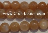 CMS703 15.5 inches 10mm round peach moonstone beads wholesale