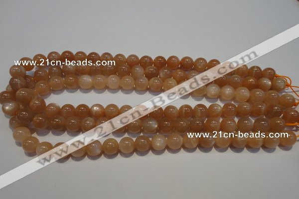 CMS703 15.5 inches 10mm round peach moonstone beads wholesale