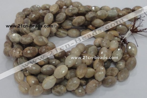 CMS71 15.5 inches 14*18mm faceted rice moonstone gemstone beads