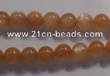 CMS732 15.5 inches 8mm round A grade natural peach moonstone beads