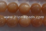 CMS735 15.5 inches 14mm round A grade natural peach moonstone beads