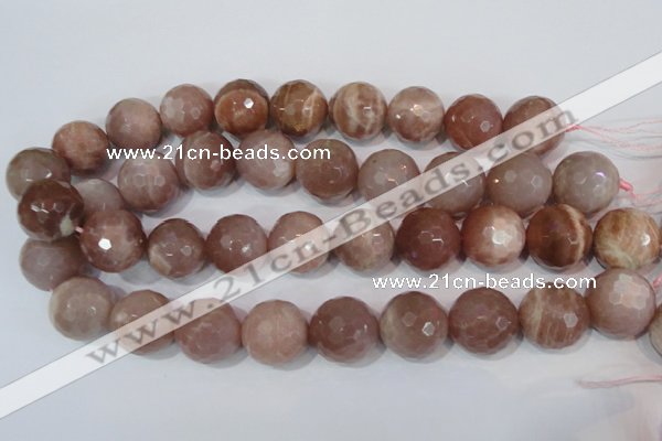 CMS770 15.5 inches 20mm faceted round natural moonstone beads