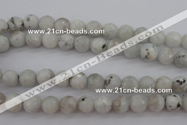 CMS804 15.5 inches 12mm faceted round white moonstone beads