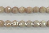 CMS83 15.5 inches 8mm faceted round moonstone gemstone beads