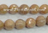 CMS85 15.5 inches 12mm faceted round moonstone gemstone beads