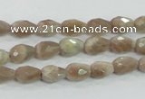 CMS87 15.5 inches 6*9mm faceted teardrop moonstone gemstone beads