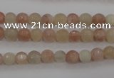 CMS870 15.5 inches 6mm faceted round moonstone gemstone beads