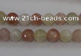 CMS871 15.5 inches 8mm faceted round moonstone gemstone beads