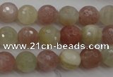 CMS880 15.5 inches 10mm faceted round moonstone gemstone beads