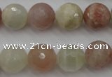 CMS882 15.5 inches 14mm faceted round moonstone gemstone beads