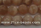 CMS942 15.5 inches 8mm faceted round A grade moonstone gemstone beads