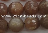 CMS944 15.5 inches 12mm faceted round A grade moonstone gemstone beads