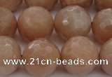 CMS945 15.5 inches 14mm faceted round A grade moonstone gemstone beads