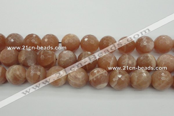 CMS948 15.5 inches 20mm faceted round A grade moonstone gemstone beads