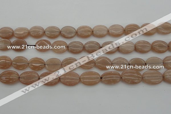 CMS961 15.5 inches 10*12mm oval A grade moonstone beads