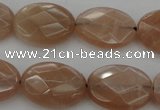 CMS967 15.5 inches 12*16mm faceted oval A grade moonstone beads