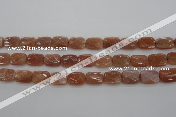 CMS972 15.5 inches 12*16mm faceted rectangle A grade moonstone beads