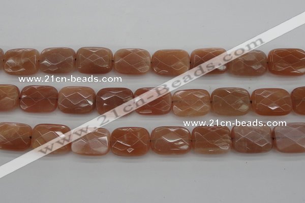 CMS973 15.5 inches 13*18mm faceted rectangle A grade moonstone beads