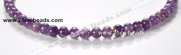 CNA02 8mm round AB grade natural amethyst quartz beads Wholesale