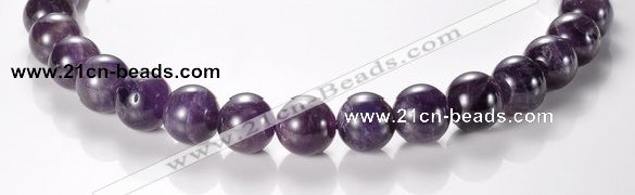 CNA05 AB grade 14mm round natural amethyst quartz bead Wholesale