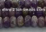 CNA1030 15.5 inches 6*10mm faceted rondelle dogtooth amethyst beads