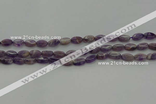 CNA1035 15.5 inches 6*10mm oval dogtooth amethyst beads wholesale