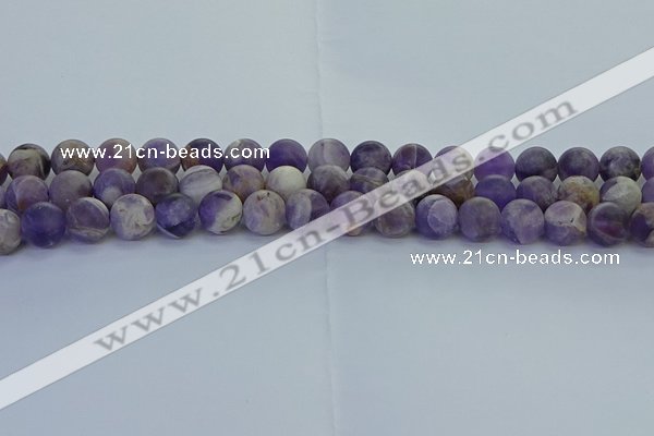 CNA1053 15.5 inches 10mm round matte dogtooth amethyst beads