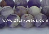 CNA1054 15.5 inches 12mm round matte dogtooth amethyst beads