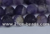 CNA1062 15.5 inches 8mm round matte dogtooth amethyst beads