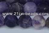 CNA1064 15.5 inches 12mm round matte dogtooth amethyst beads