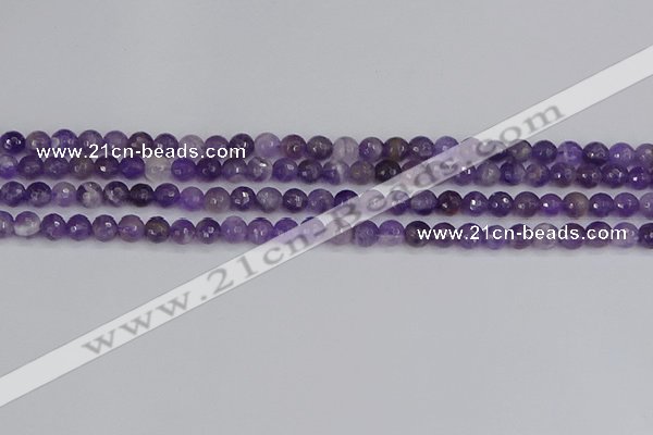 CNA1070 15.5 inches 4mm faceted round dogtooth amethyst beads