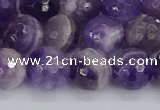 CNA1073 15.5 inches 10mm faceted round dogtooth amethyst beads