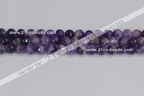 CNA1073 15.5 inches 10mm faceted round dogtooth amethyst beads