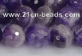 CNA1074 15.5 inches 12mm faceted round dogtooth amethyst beads