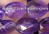 CNA1106 15.5 inches 10*12mm faceted oval amethyst gemstone beads