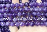 CNA1115 15.5 inches 10mm faceted round amethyst gemstone beads