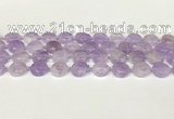 CNA1126 15.5 inches 14mm flat round natural lavender amethyst beads