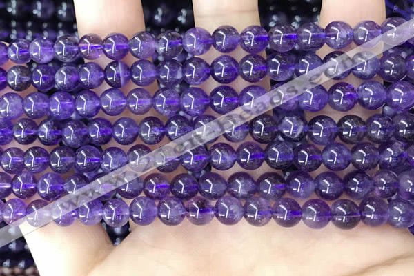 CNA1136 15.5 inches 6mm round amethyst gemstone beads wholesale