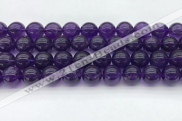 CNA1154 15.5 inches 12mm round natural amethyst gemstone beads