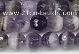 CNA1161 15.5 inches 6mm faceted round natural dogtooth amethyst beads