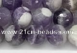 CNA1162 15.5 inches 8mm faceted round natural dogtooth amethyst beads