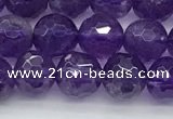 CNA1171 15.5 inches 6mm faceted round natural amethyst beads