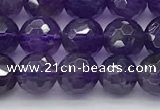 CNA1175 15.5 inches 6mm faceted round natural amethyst beads