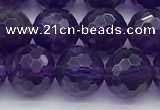 CNA1176 15.5 inches 8mm faceted round natural amethyst beads