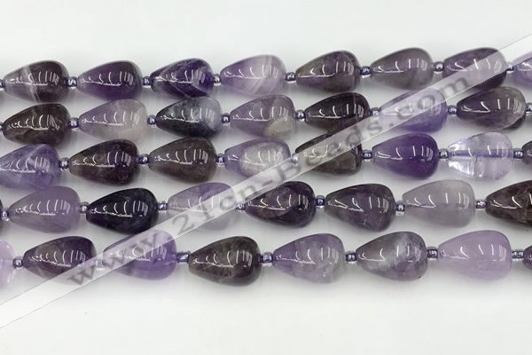 CNA1180 15.5 inches 11*16mm teardrop amethyst beads wholesale
